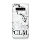 Marble Black Initials Personalised Samsung Galaxy S10 Plus Case
