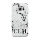 Marble Black Initials Personalised Samsung Galaxy S6 Edge Case