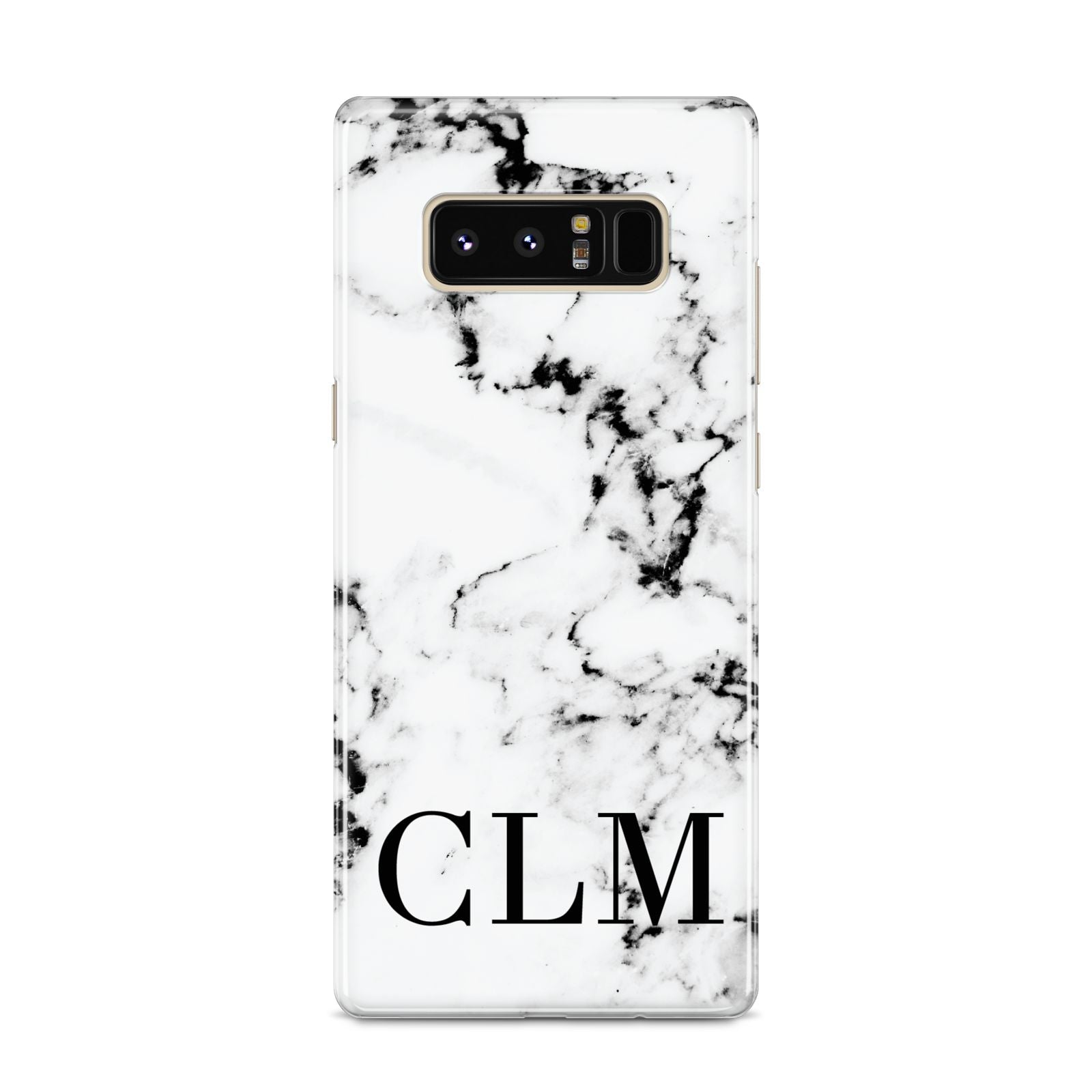 Marble Black Initials Personalised Samsung Galaxy S8 Case