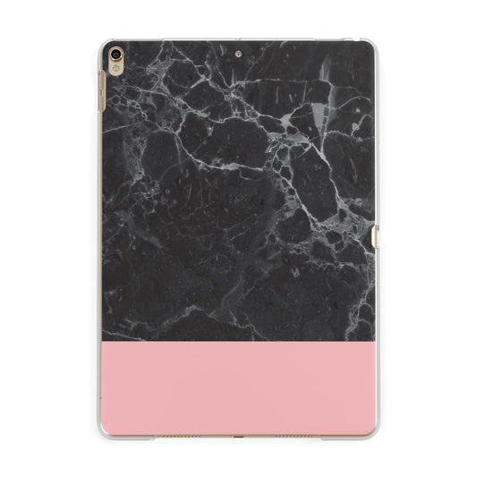 Marble Black Pink Apple iPad Gold Case