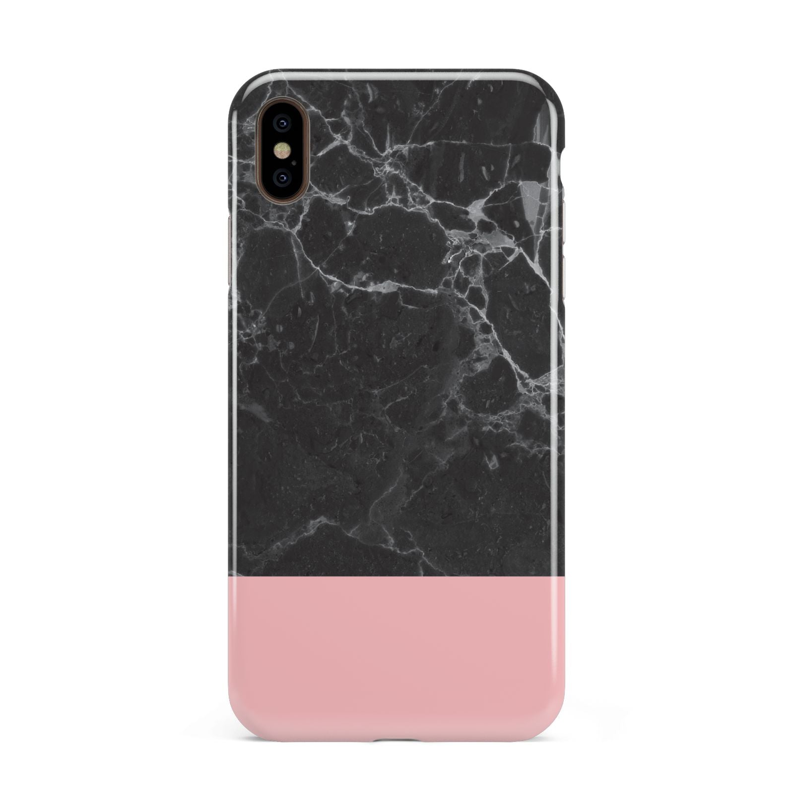 Marble Black Pink Apple iPhone Xs Max 3D Tough Case