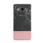 Marble Black Pink Samsung Galaxy A3 Case
