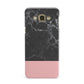 Marble Black Pink Samsung Galaxy A8 Case