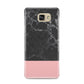 Marble Black Pink Samsung Galaxy A9 2016 Case on gold phone