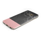 Marble Black Pink Samsung Galaxy Case Bottom Cutout