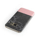 Marble Black Pink Samsung Galaxy Case Front Close Up