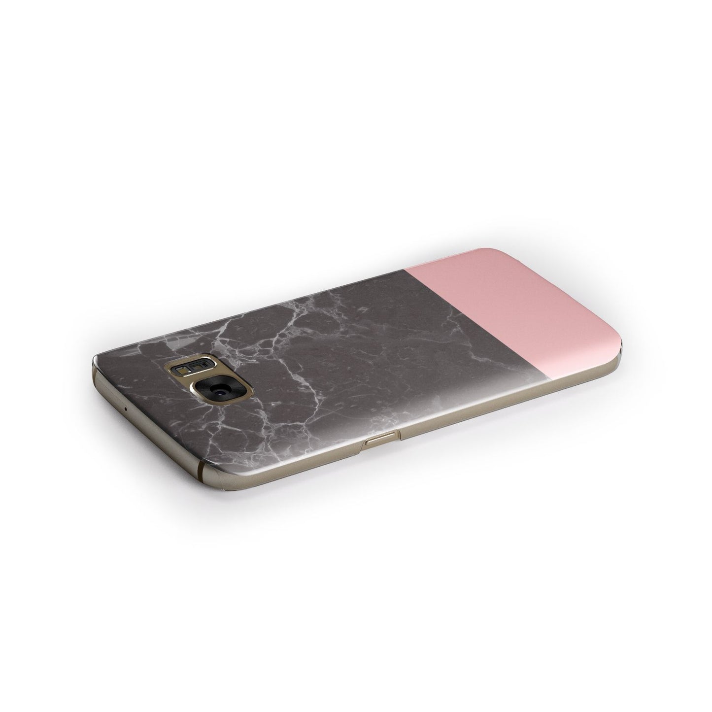 Marble Black Pink Samsung Galaxy Case Side Close Up