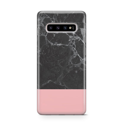 Marble Black Pink Samsung Galaxy S10 Case