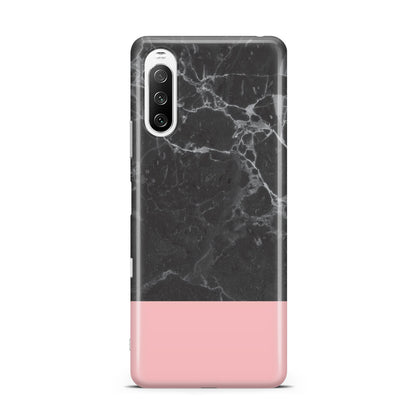 Marble Black Pink Sony Xperia 10 III Case