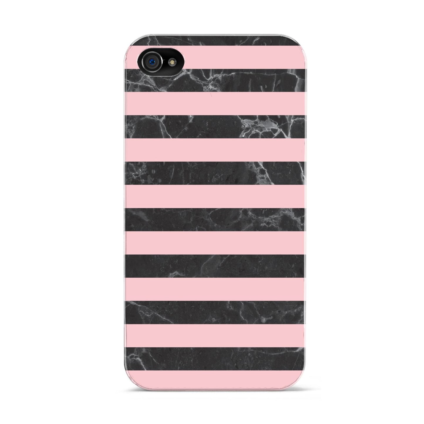 Marble Black Pink Striped Apple iPhone 4s Case