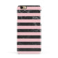 Marble Black Pink Striped Apple iPhone 6 3D Snap Case