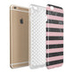 Marble Black Pink Striped Apple iPhone 6 Plus 3D Tough Case