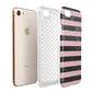 Marble Black Pink Striped Apple iPhone 7 8 3D Tough Case Expanded View