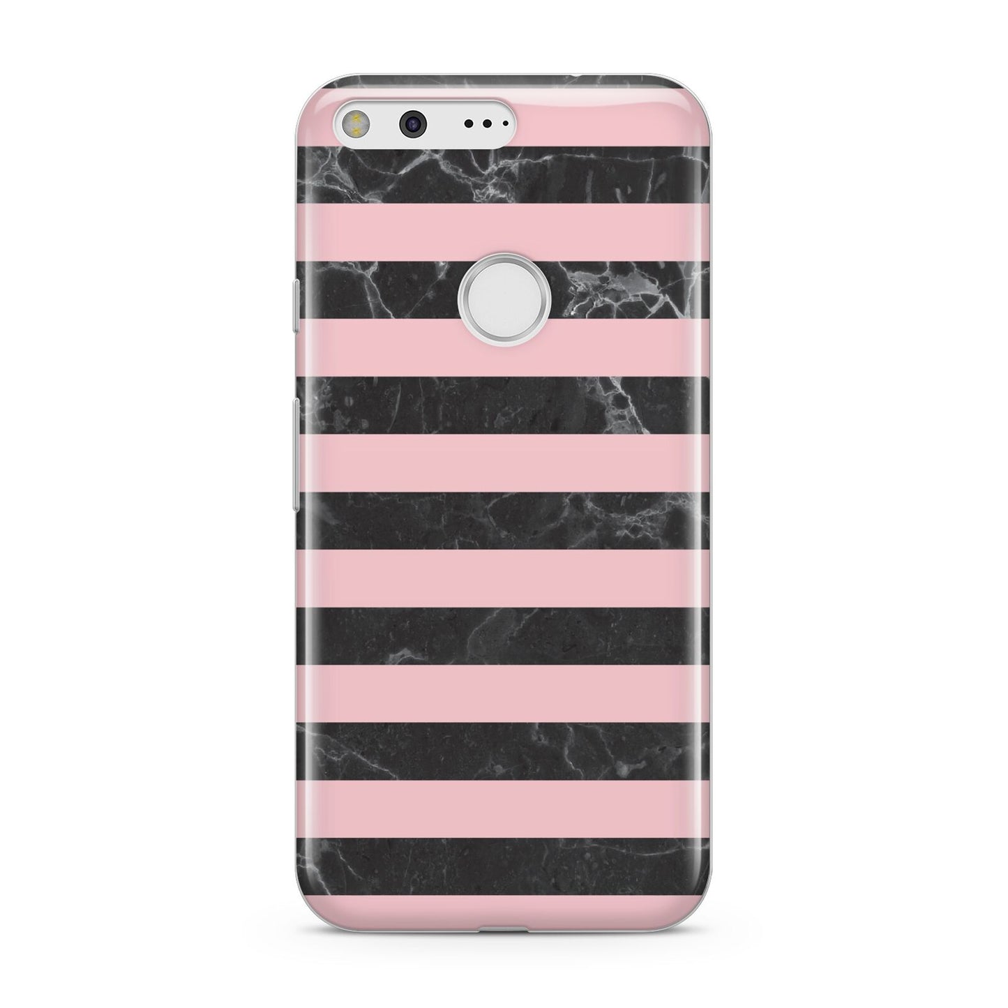 Marble Black Pink Striped Google Pixel Case