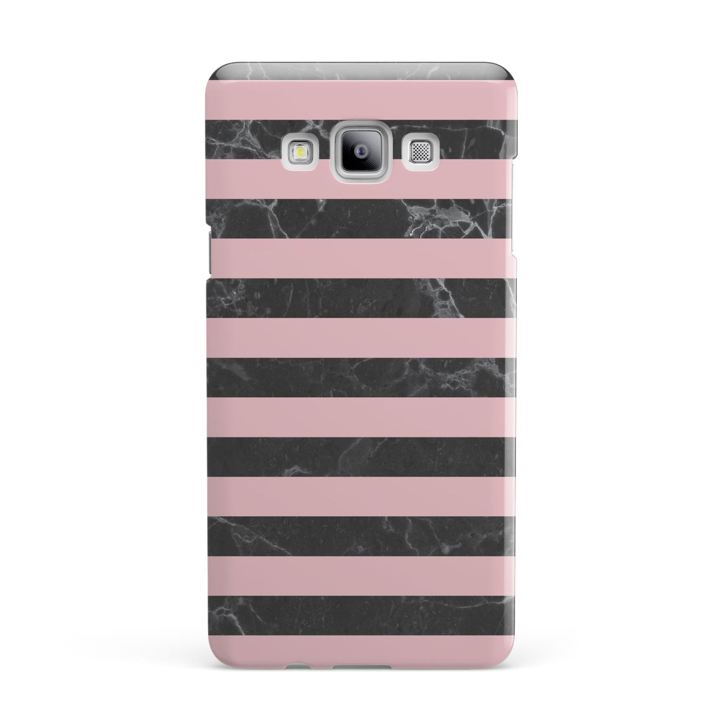 Marble Black Pink Striped Samsung Galaxy A7 2015 Case