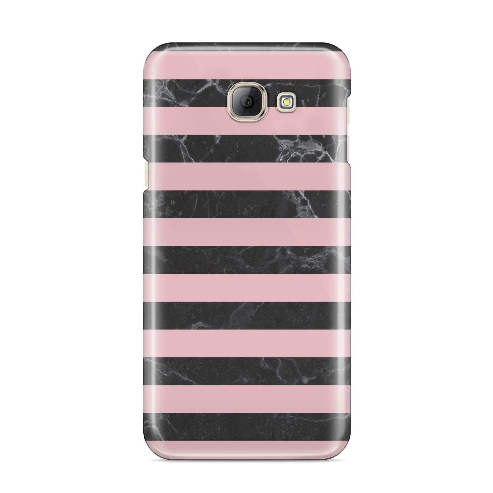 Marble Black Pink Striped Samsung Galaxy A8 2016 Case