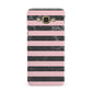 Marble Black Pink Striped Samsung Galaxy A8 Case