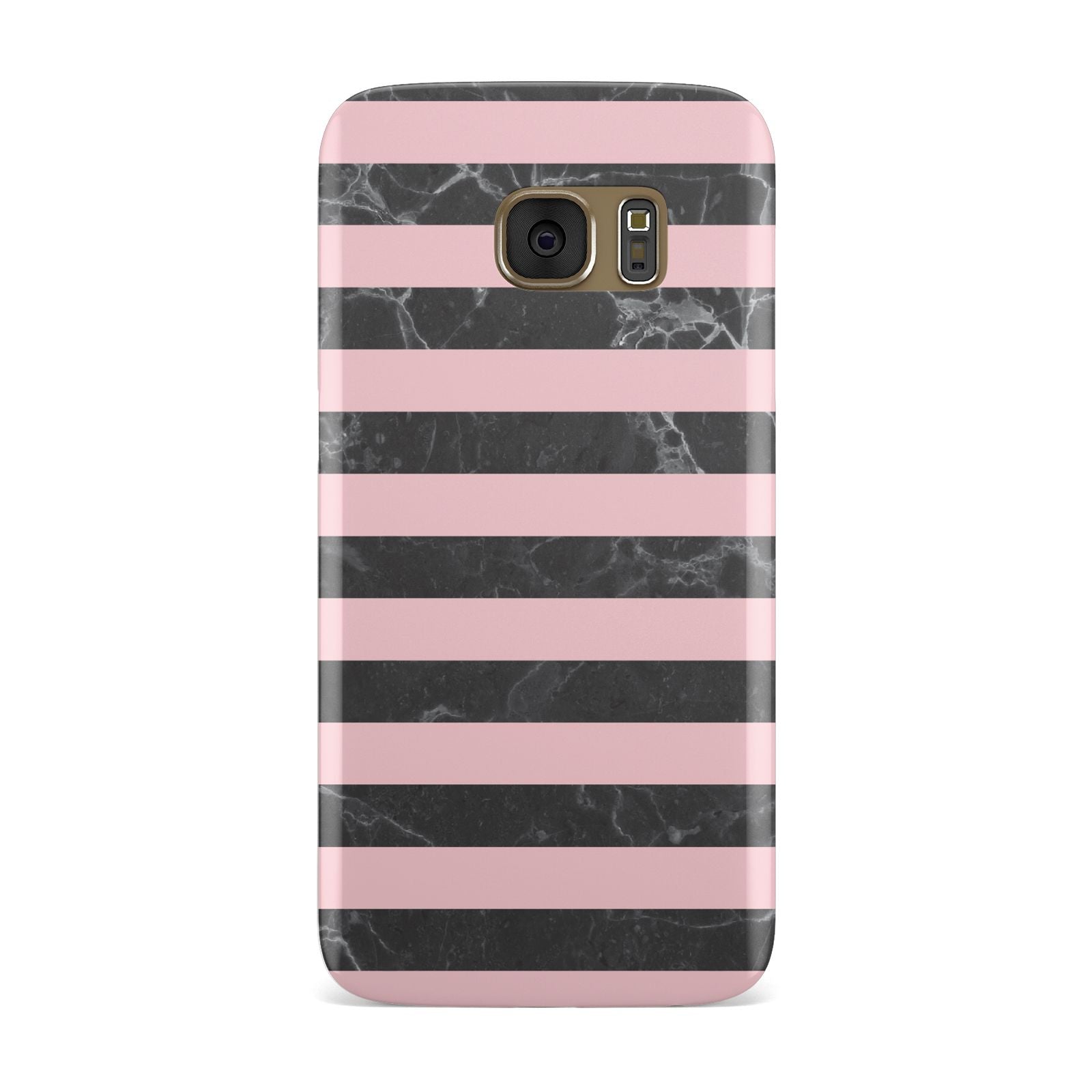 Marble Black Pink Striped Samsung Galaxy Case