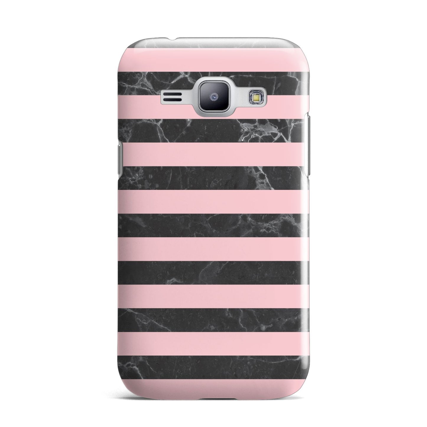 Marble Black Pink Striped Samsung Galaxy J1 2015 Case