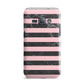 Marble Black Pink Striped Samsung Galaxy J1 2016 Case