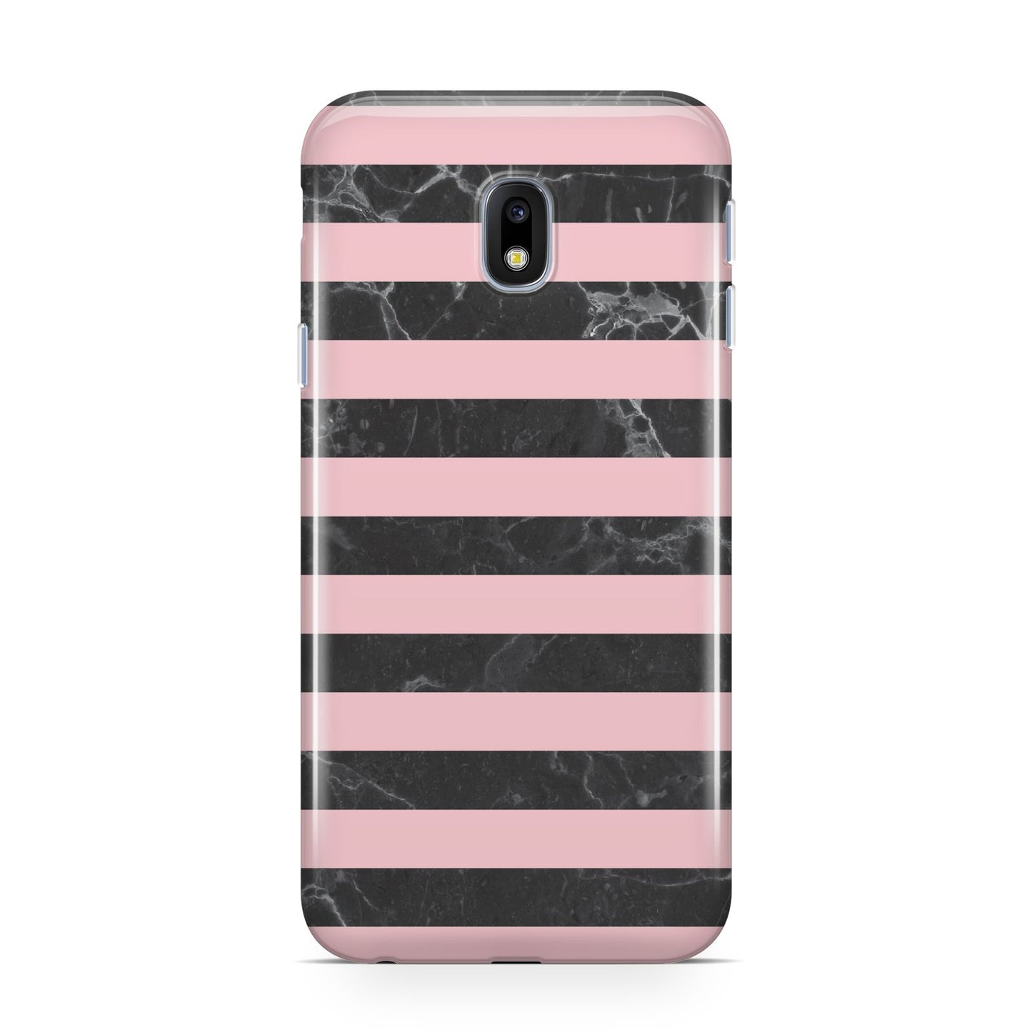 Marble Black Pink Striped Samsung Galaxy J3 2017 Case