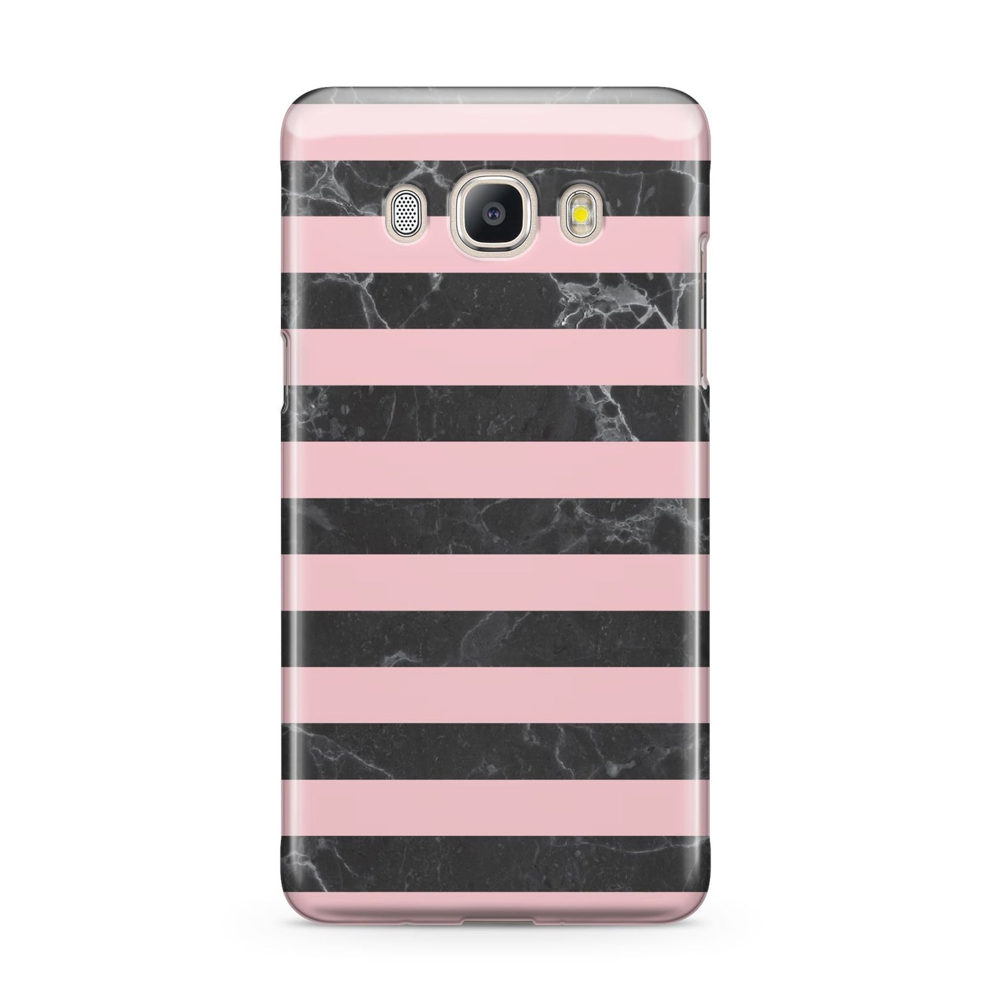 Marble Black Pink Striped Samsung Galaxy J5 2016 Case