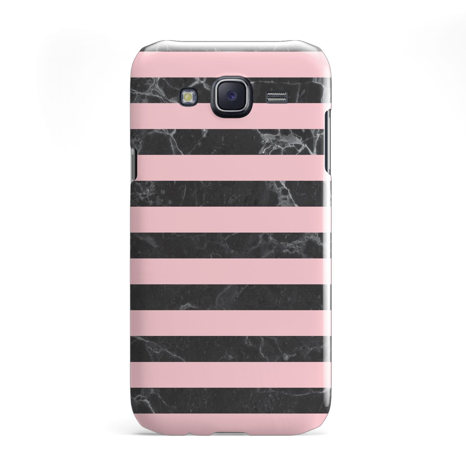 Marble Black Pink Striped Samsung Galaxy J5 Case