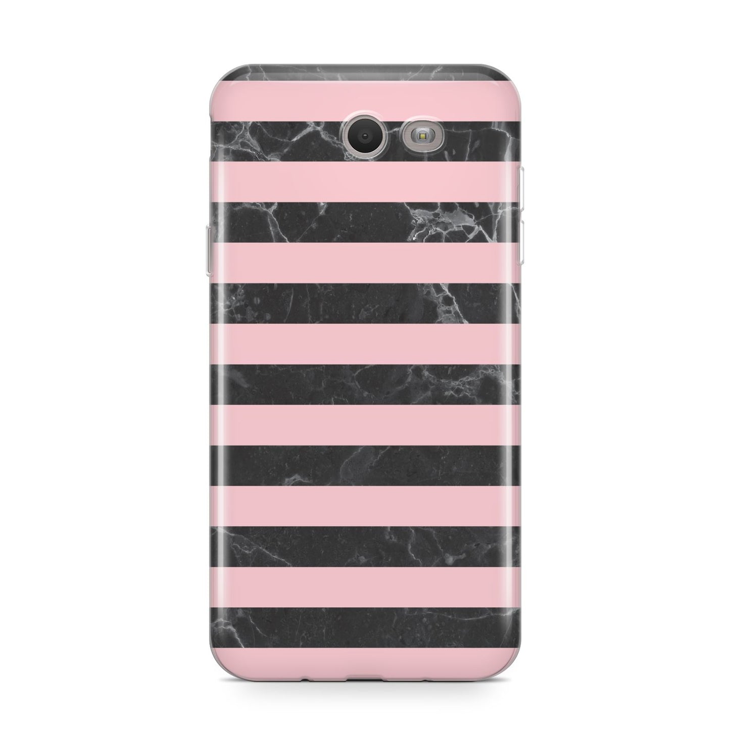 Marble Black Pink Striped Samsung Galaxy J7 2017 Case