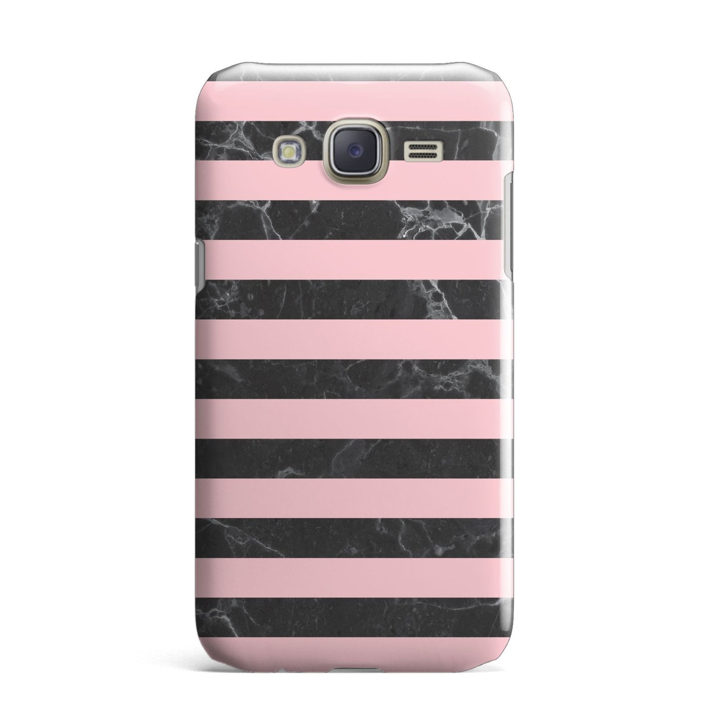 Marble Black Pink Striped Samsung Galaxy J7 Case
