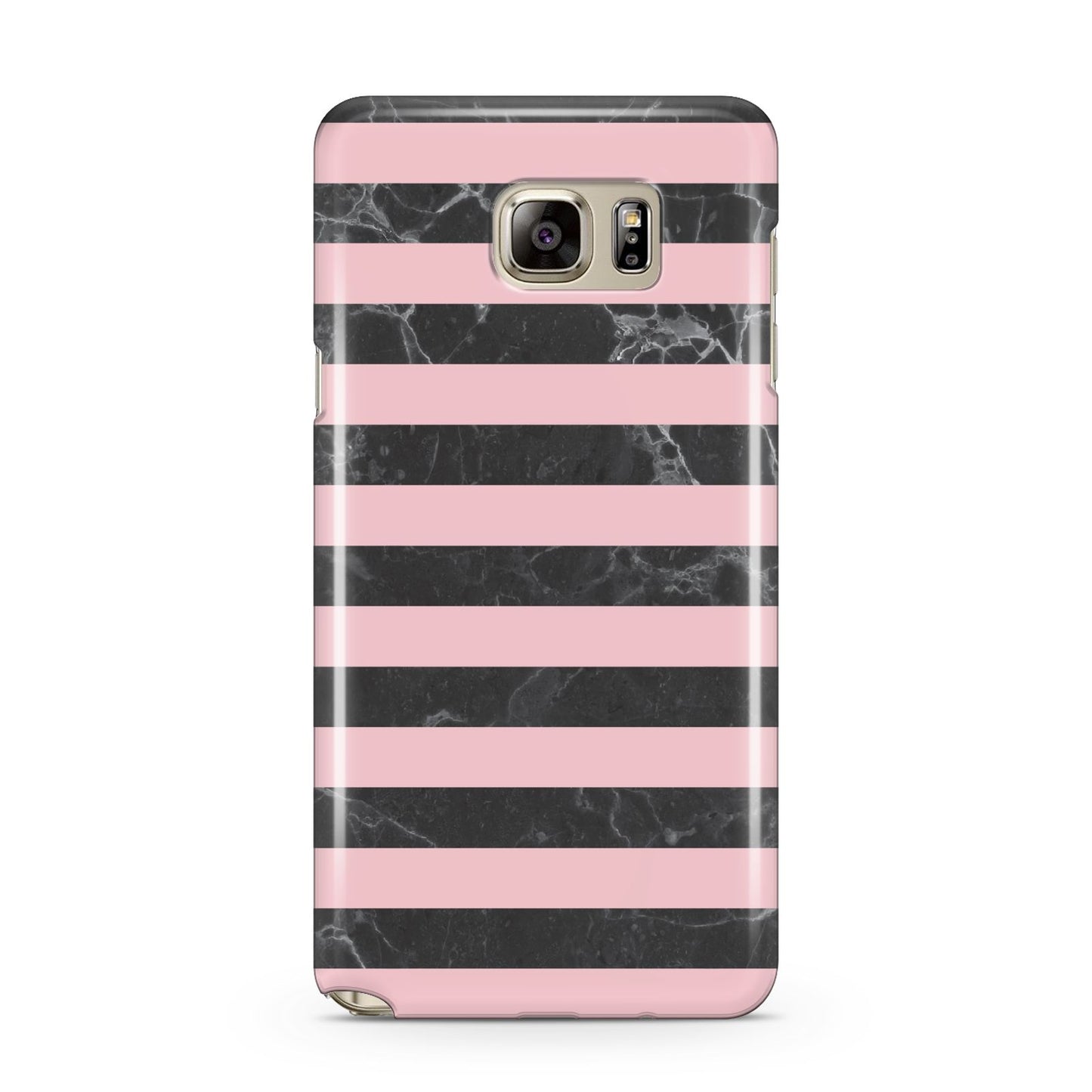 Marble Black Pink Striped Samsung Galaxy Note 5 Case