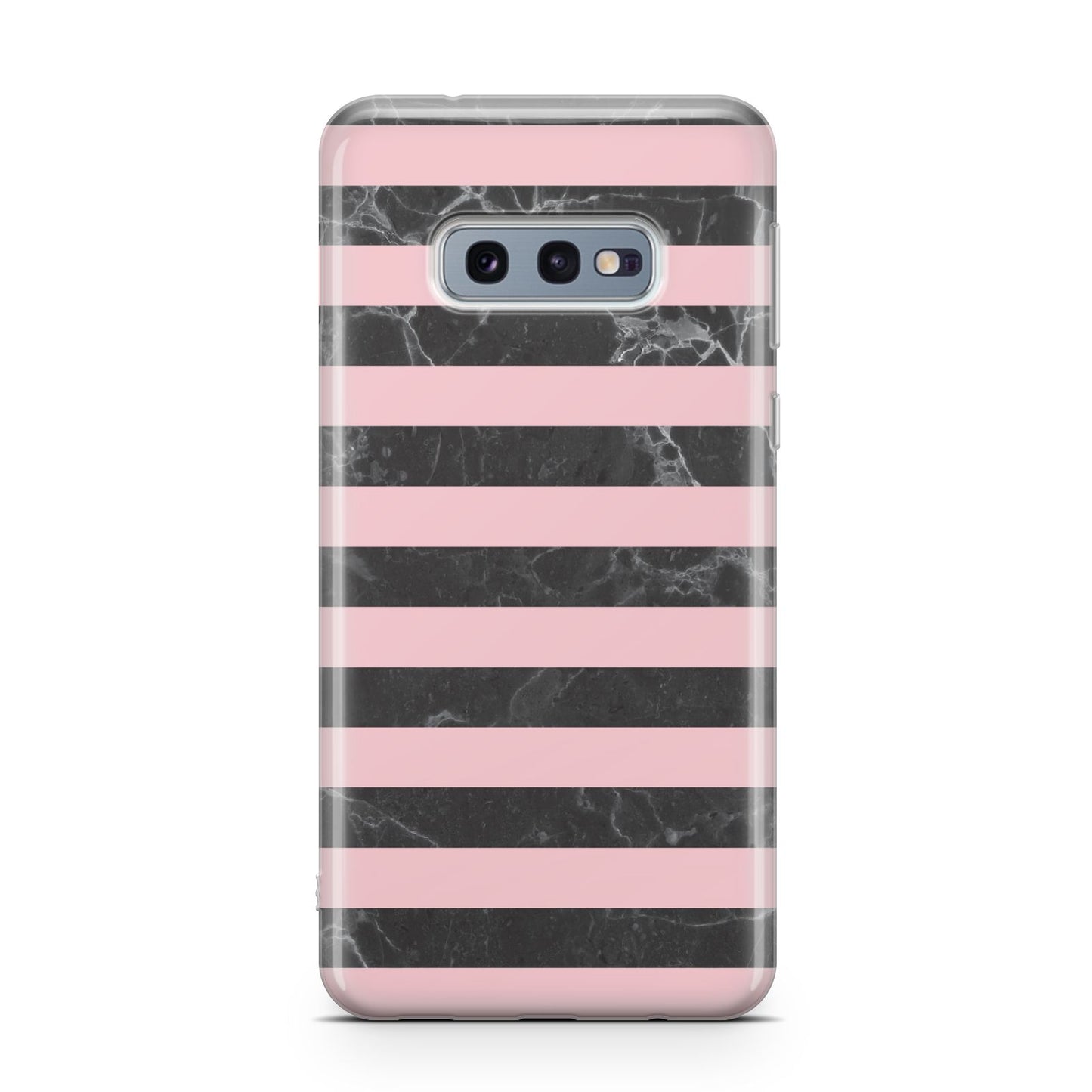 Marble Black Pink Striped Samsung Galaxy S10E Case
