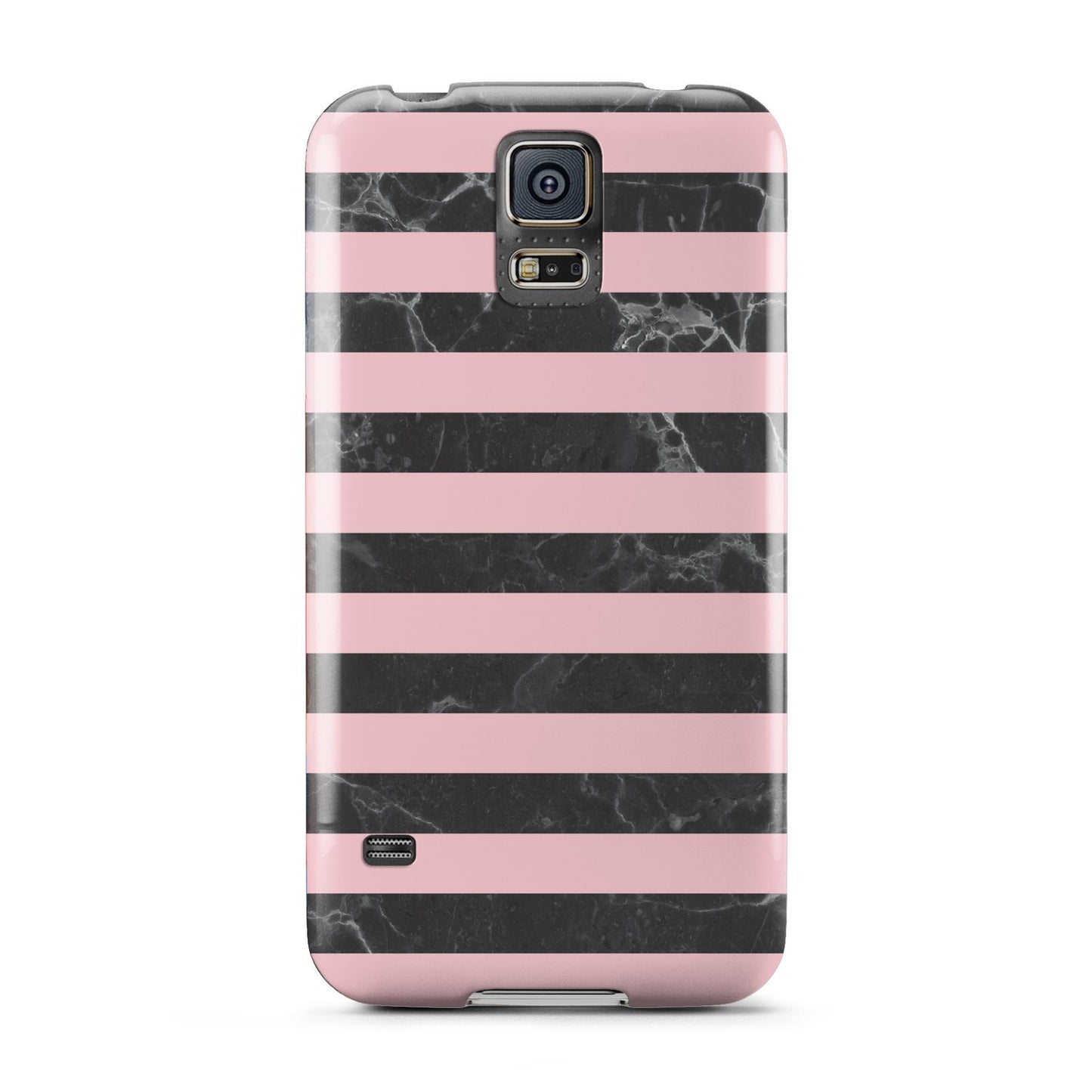 Marble Black Pink Striped Samsung Galaxy S5 Case