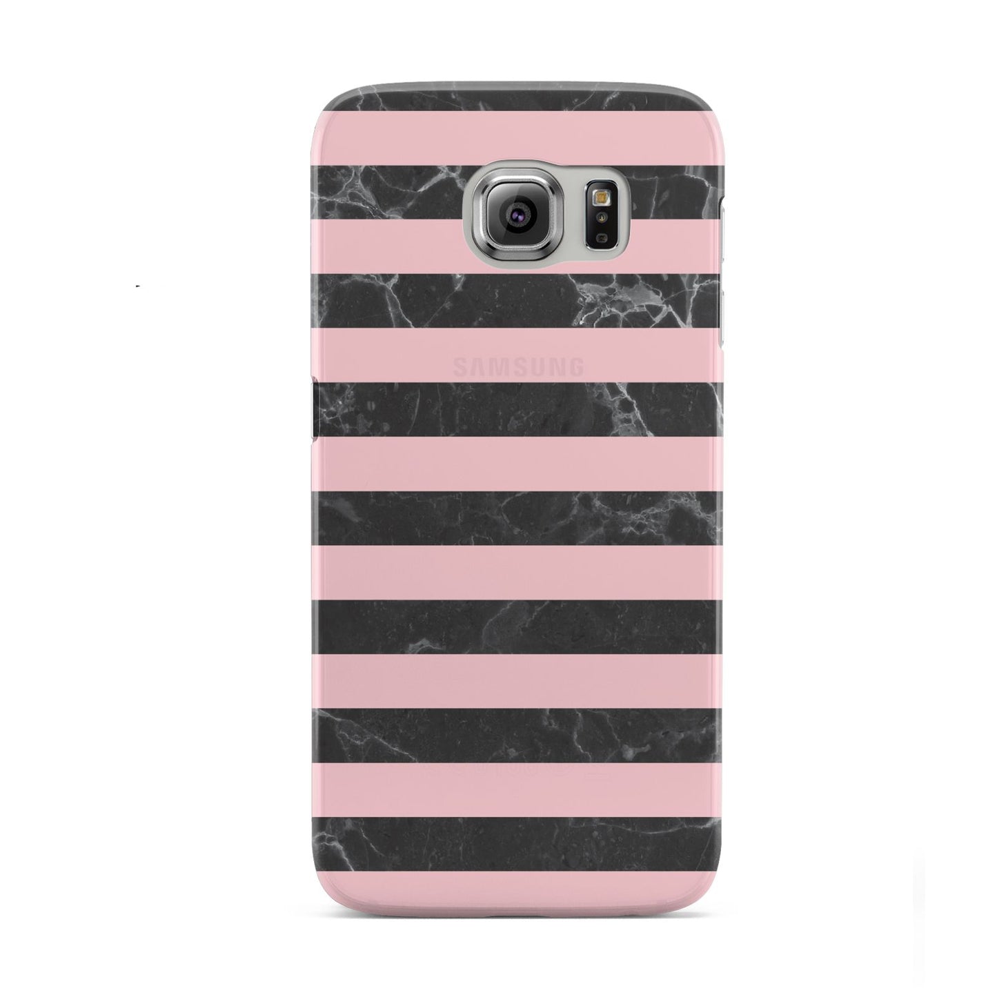 Marble Black Pink Striped Samsung Galaxy S6 Case