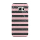 Marble Black Pink Striped Samsung Galaxy S6 Edge Case