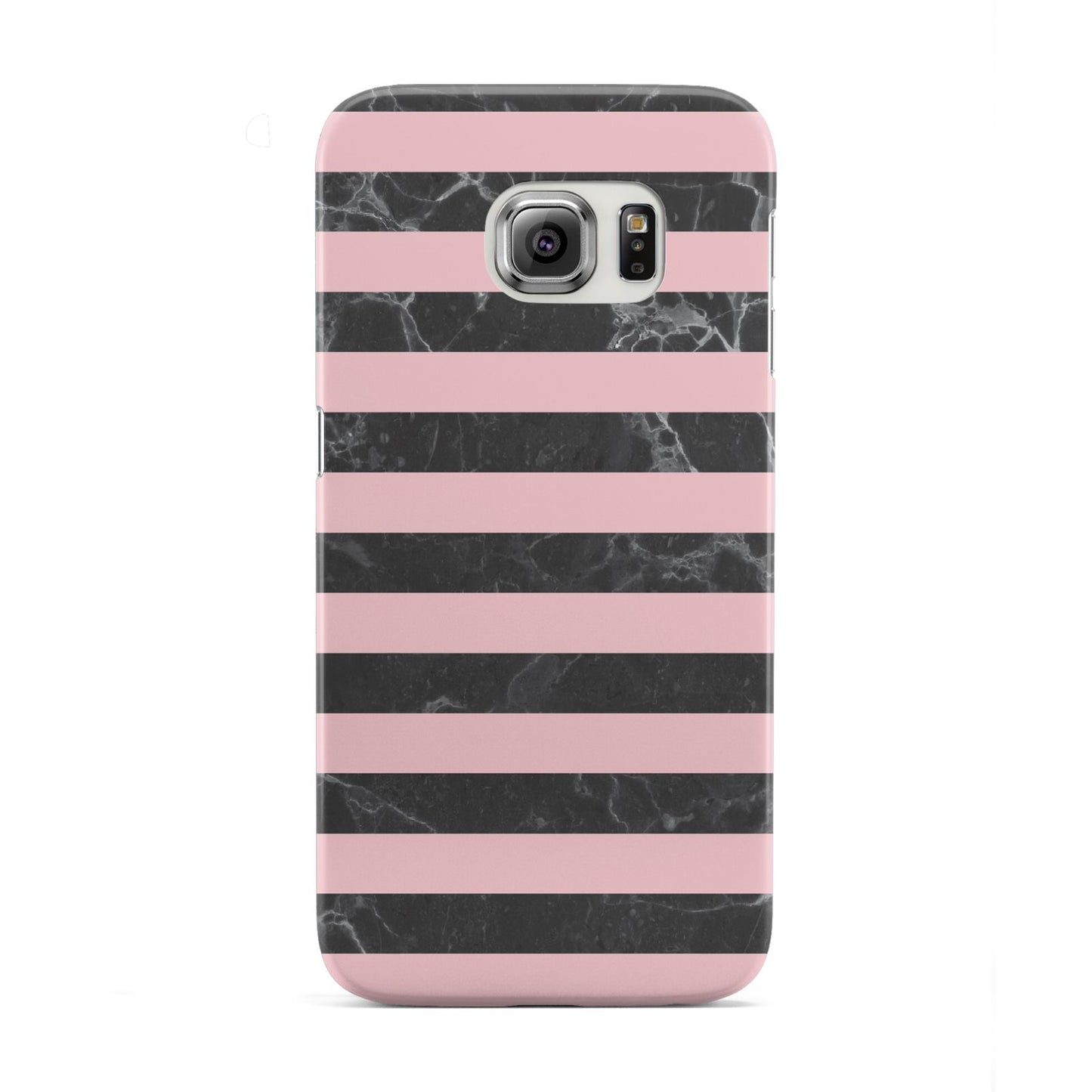 Marble Black Pink Striped Samsung Galaxy S6 Edge Case