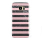 Marble Black Pink Striped Samsung Galaxy S7 Edge Case