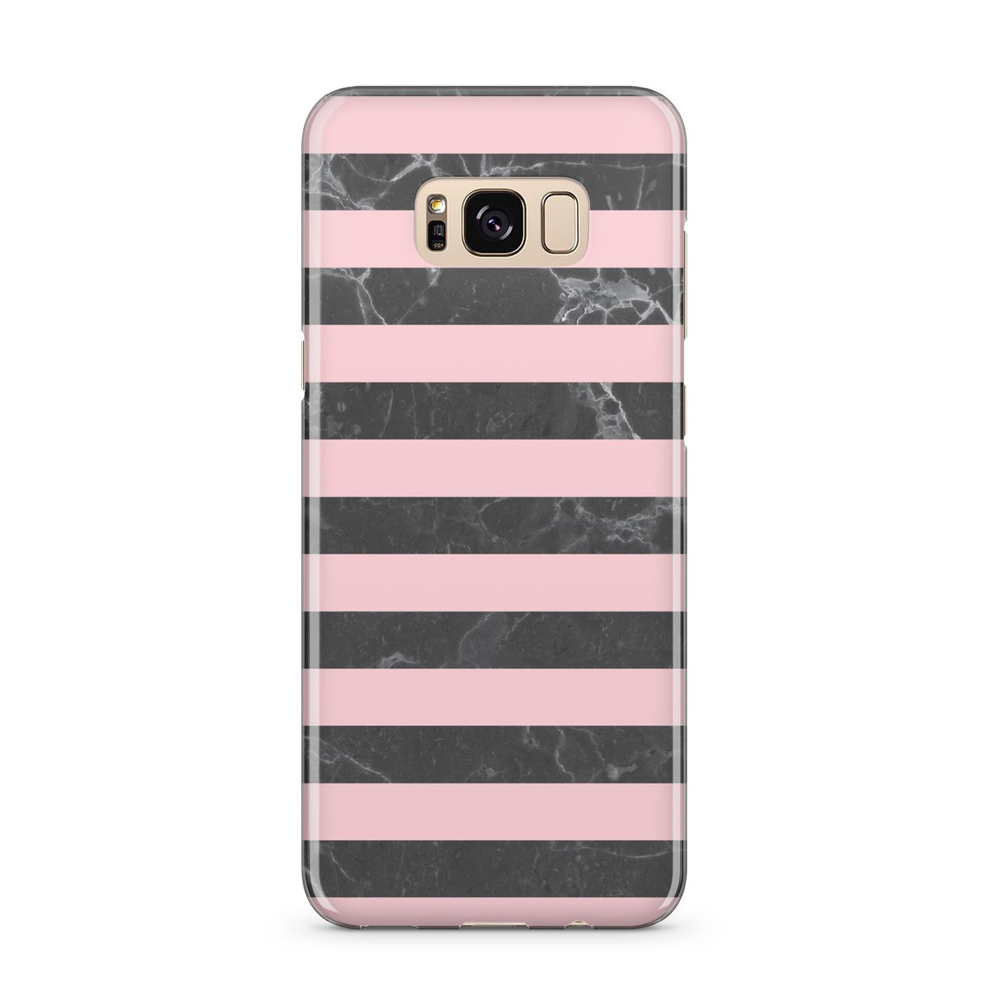 Marble Black Pink Striped Samsung Galaxy S8 Plus Case