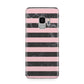 Marble Black Pink Striped Samsung Galaxy S9 Case