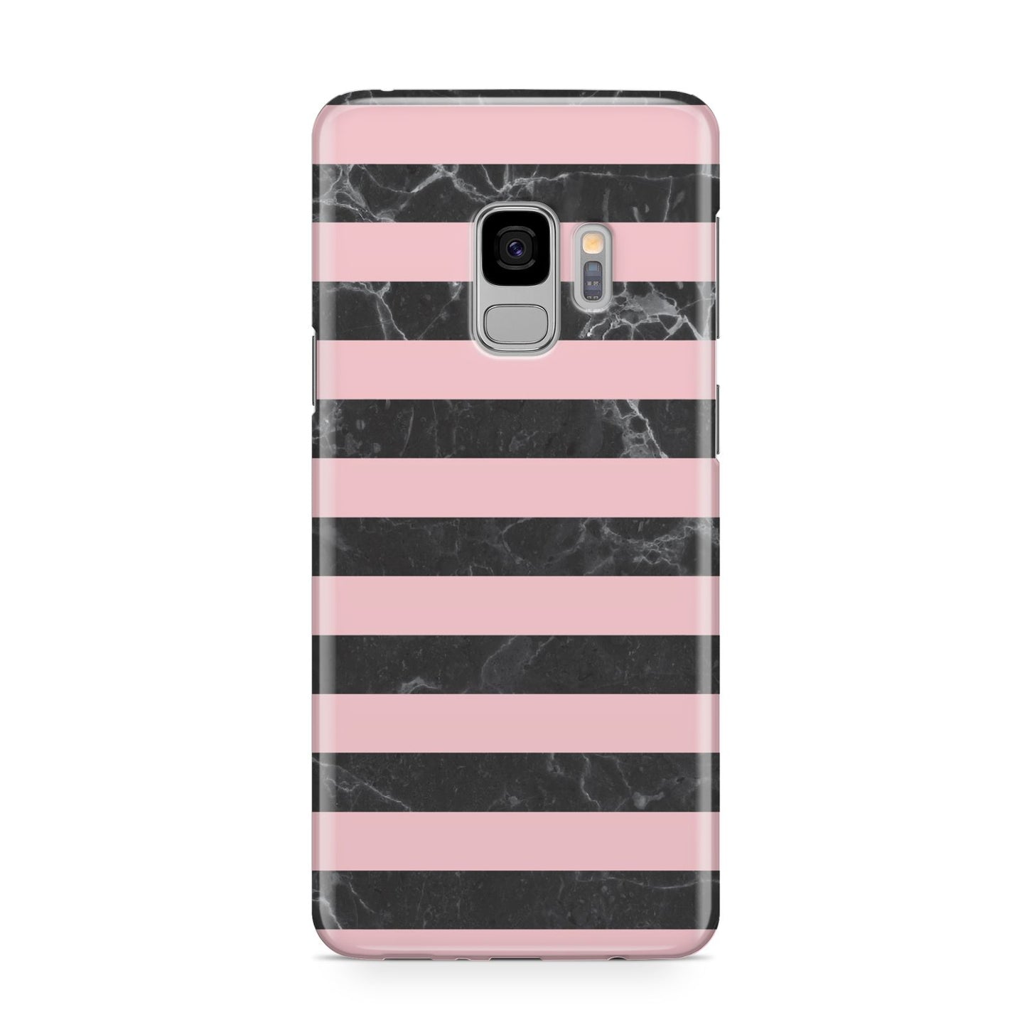 Marble Black Pink Striped Samsung Galaxy S9 Case
