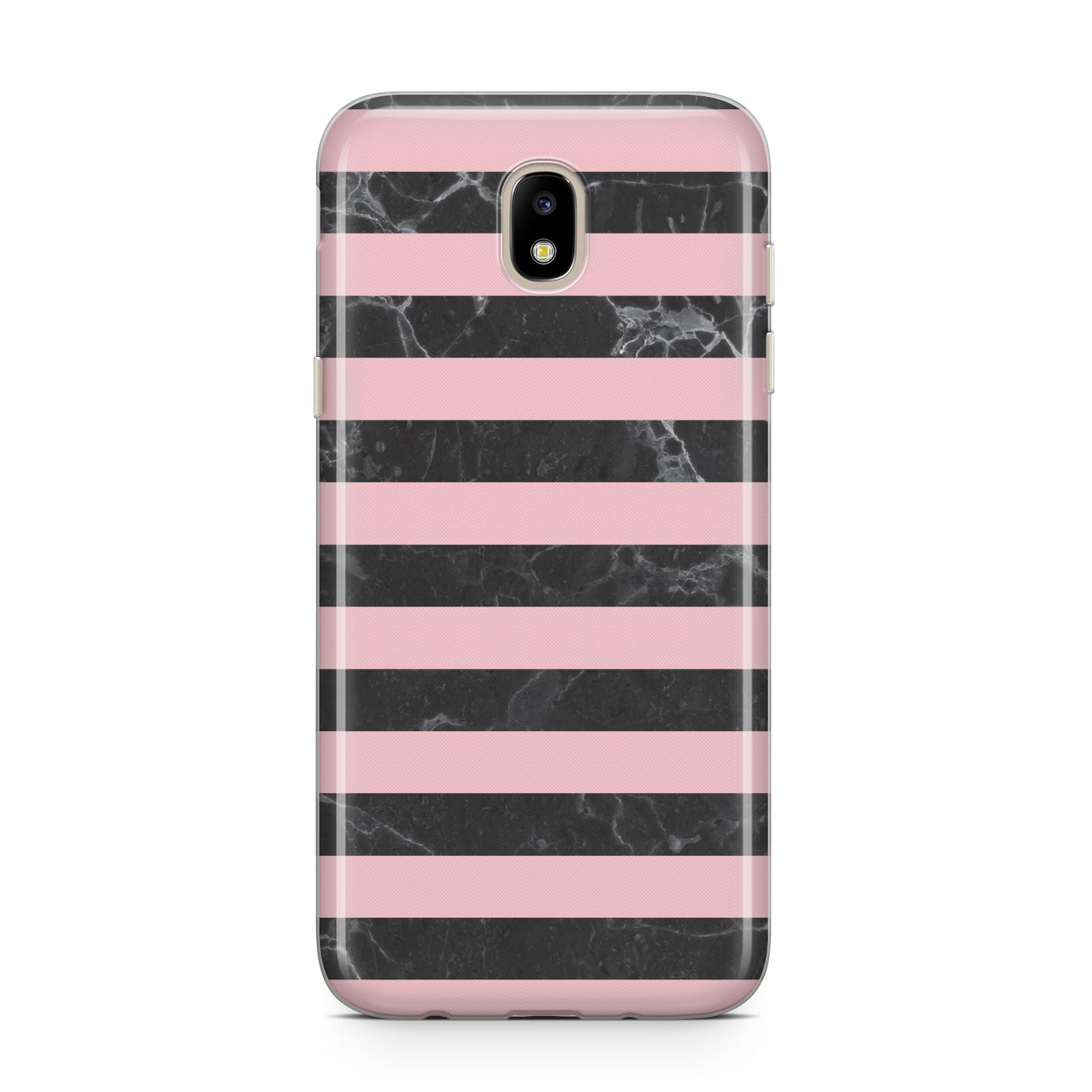Marble Black Pink Striped Samsung J5 2017 Case