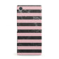 Marble Black Pink Striped Sony Xperia Case