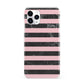 Marble Black Pink Striped iPhone 11 Pro 3D Snap Case