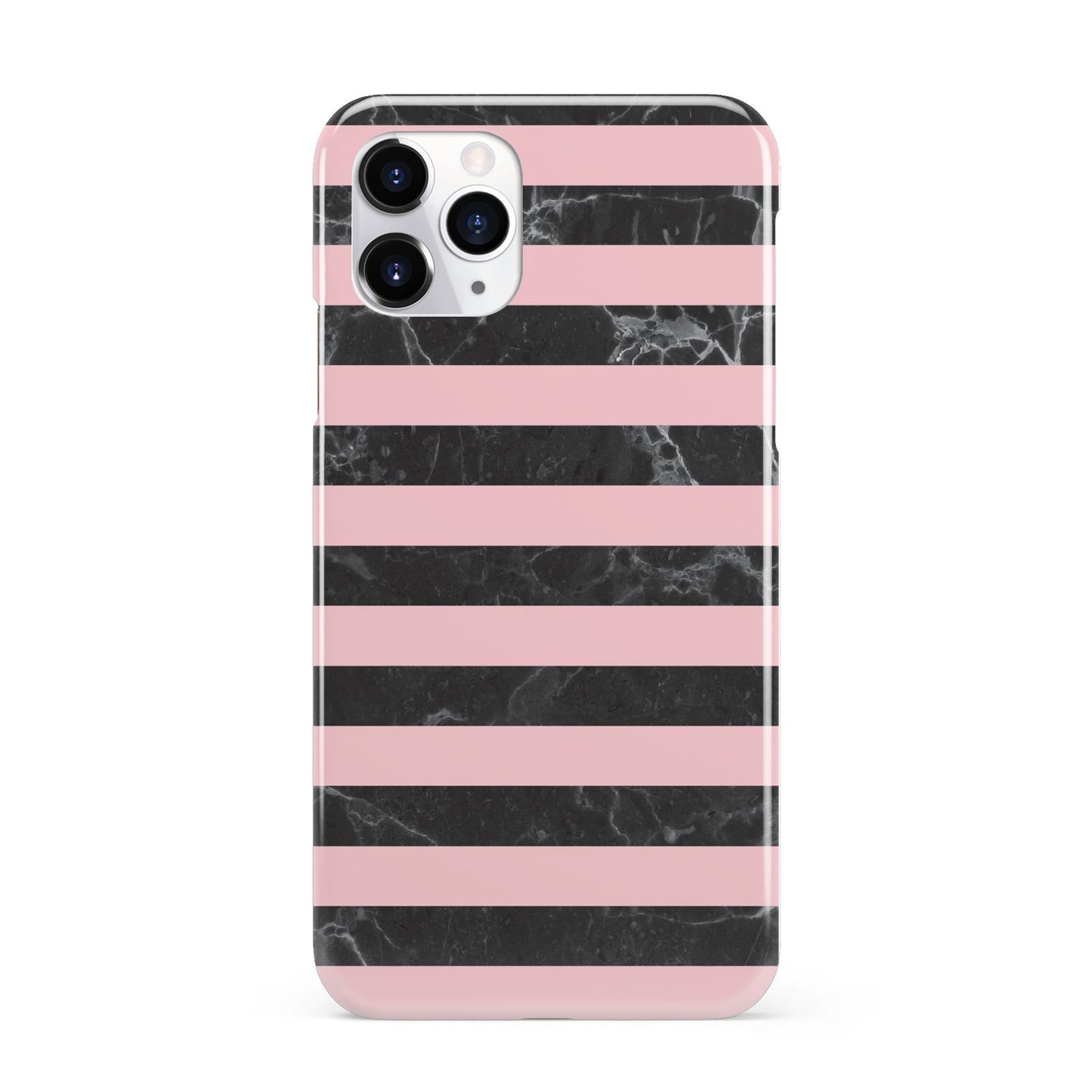 Marble Black Pink Striped iPhone 11 Pro 3D Snap Case