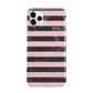 Marble Black Pink Striped iPhone 11 Pro Max 3D Tough Case