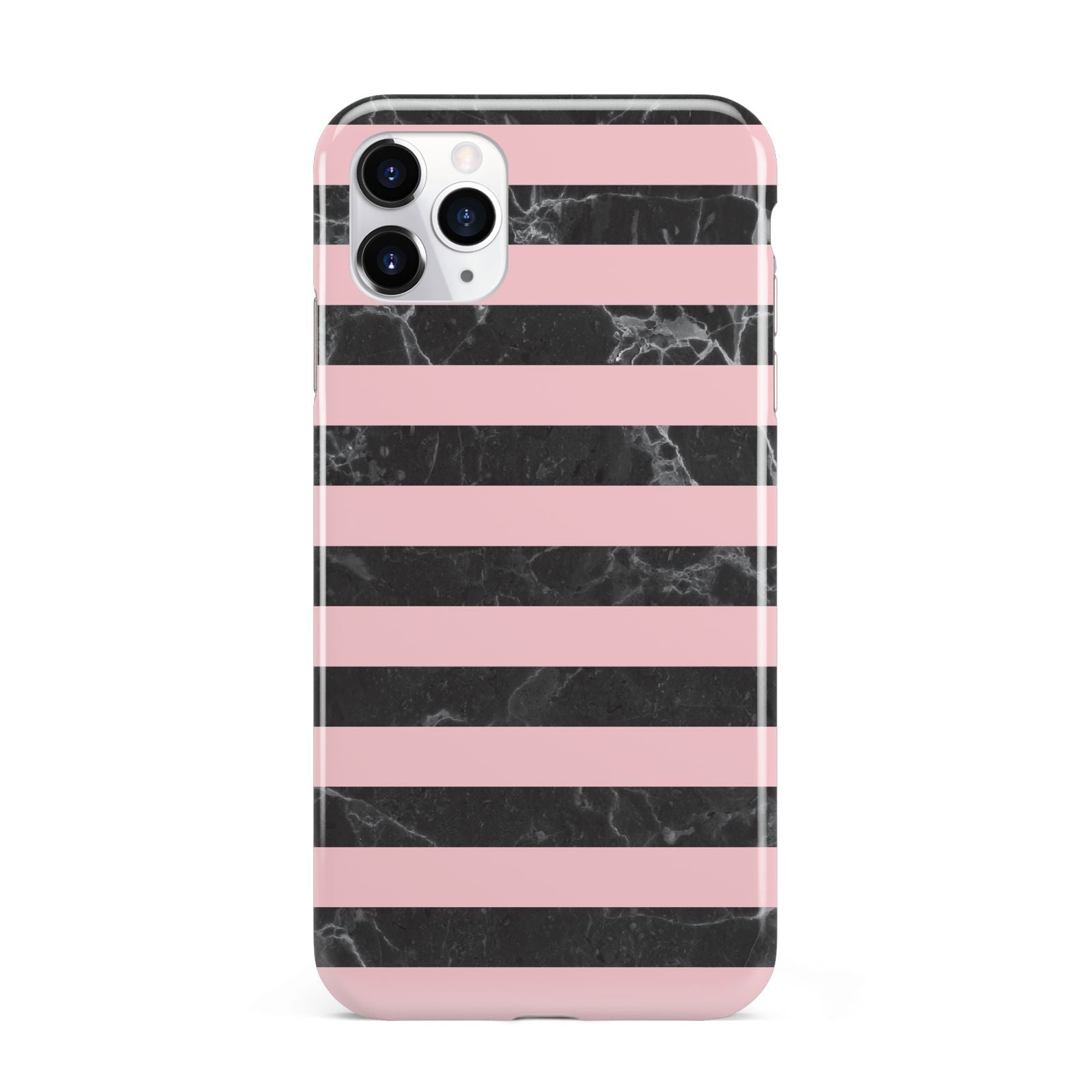 Marble Black Pink Striped iPhone 11 Pro Max 3D Tough Case