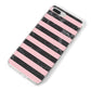 Marble Black Pink Striped iPhone 8 Plus Bumper Case on Silver iPhone Alternative Image