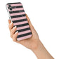 Marble Black Pink Striped iPhone X Bumper Case on Silver iPhone Alternative Image 2