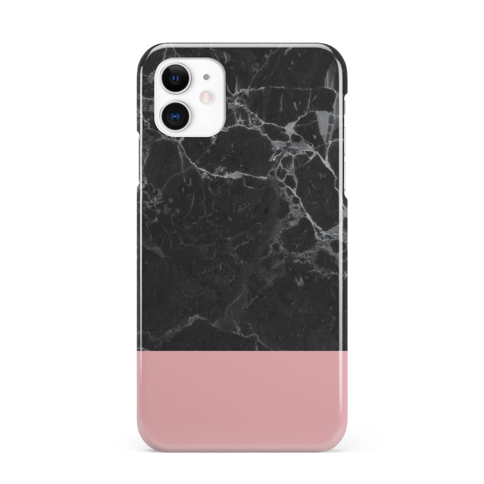 Marble Black Pink iPhone 11 3D Snap Case