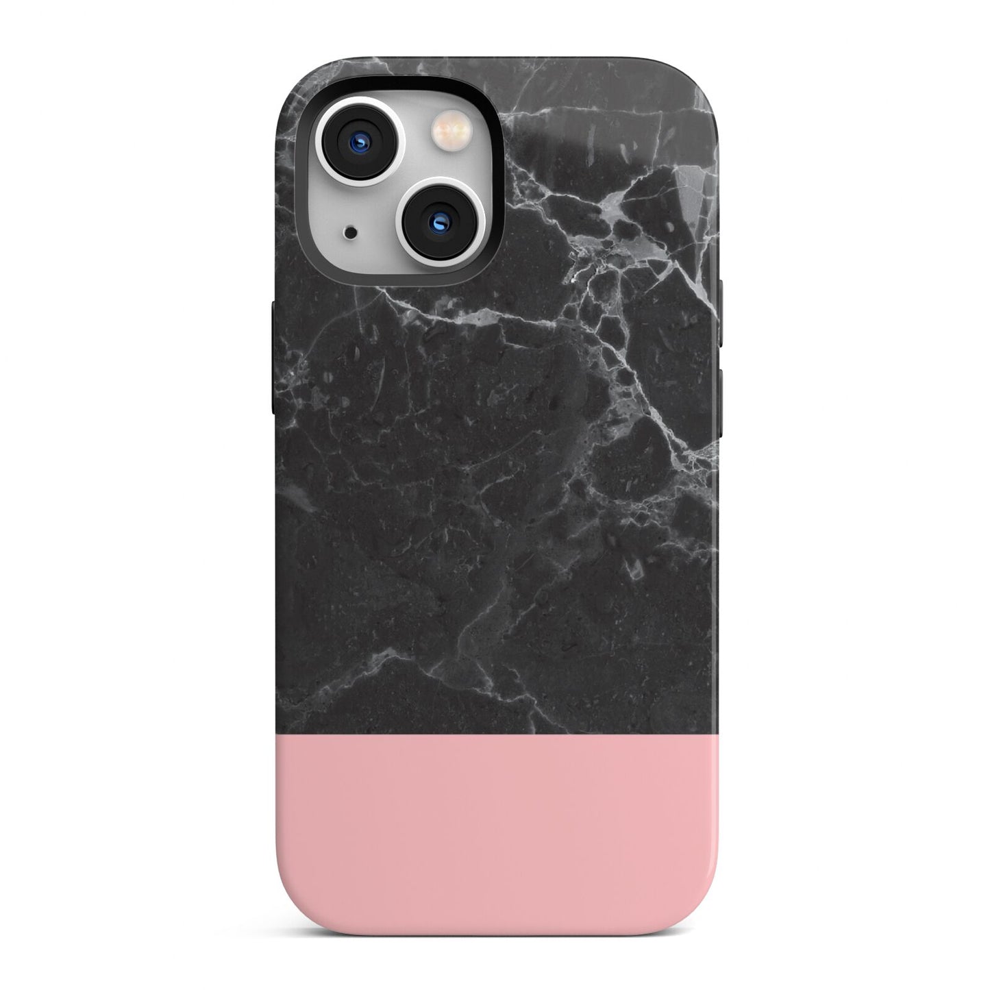 Marble Black Pink iPhone 13 Mini Full Wrap 3D Tough Case