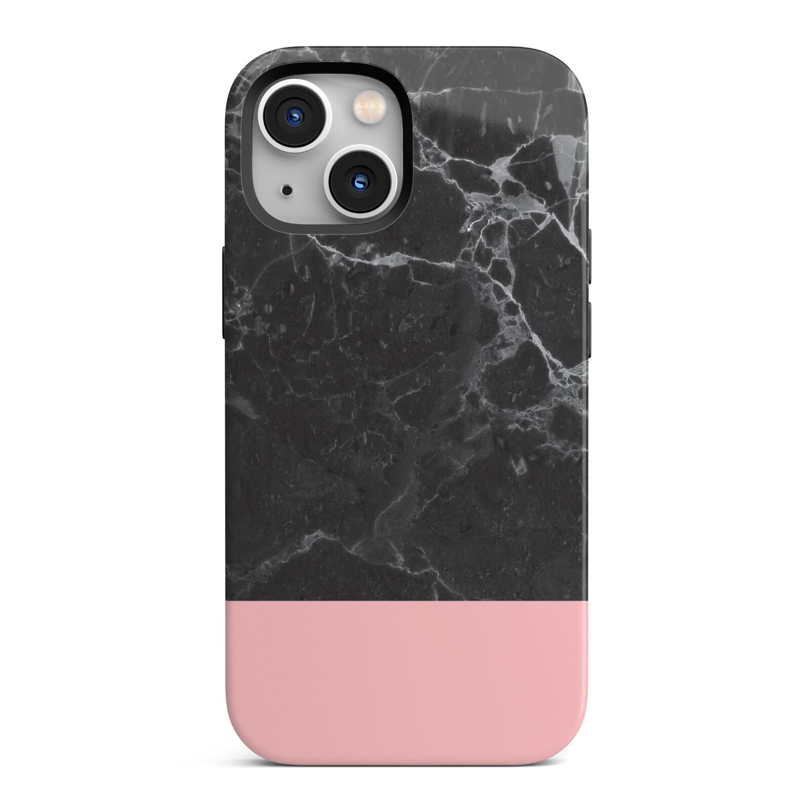 Marble Black Pink iPhone 13 Mini Full Wrap 3D Tough Case